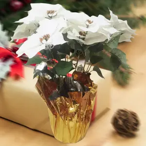 크리스마스 인공 꽃 장식품 고급 공예 선물 가정 장식 꽃 크리스마스 트리 장식 재료