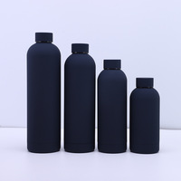 Vente chaude 500ML 750ML 1L Double Paroi En Acier Inoxydable Thermos Isolé Bouteille D'eau Personnaliser avec Poignée En Silicone