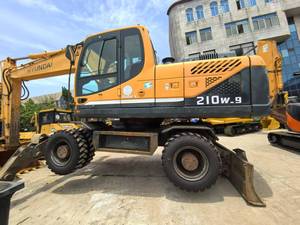 Excavadoras de ruedas Hyundai 210w-9 originales usadas en excelentes condiciones Maquinaria japonesa de segunda mano Hyundai 210w-9 a la venta - Product Image 5