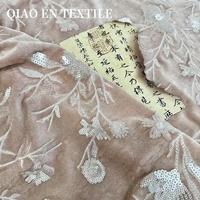 Style chinois léger luxe Floral Sequin tissu hauts ensembles de robe lourd brodé trame tridimensionnelle Cheongsam respirant