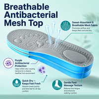 Semelles de sport Cloud-Stepping pour massage des pieds, amorti en nid d'abeille pour la zone cardiaque, légères, élastiques, absorbant les chocs, respirantes