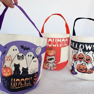 Bolsa <span class=keywords><strong>de</strong></span> Dulces Personalizada para Niños, Bolsa <span class=keywords><strong>de</strong></span> Lona con Diseño <span class=keywords><strong>de</strong></span> <span class=keywords><strong>Calabaza</strong></span> <span class=keywords><strong>de</strong></span> Halloween, para Decoración Festiva - Product Image 3
