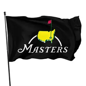 마스터스 토너먼트 플래그 양면 인쇄 골프 장식 튼튼한 폴리에스터 파티 디지털 인쇄 골프 배너