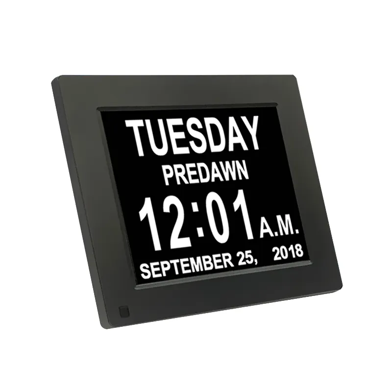 Led Digital Calendar Day Clock For Senile Dementia Memory Loss digital electric wall clock
