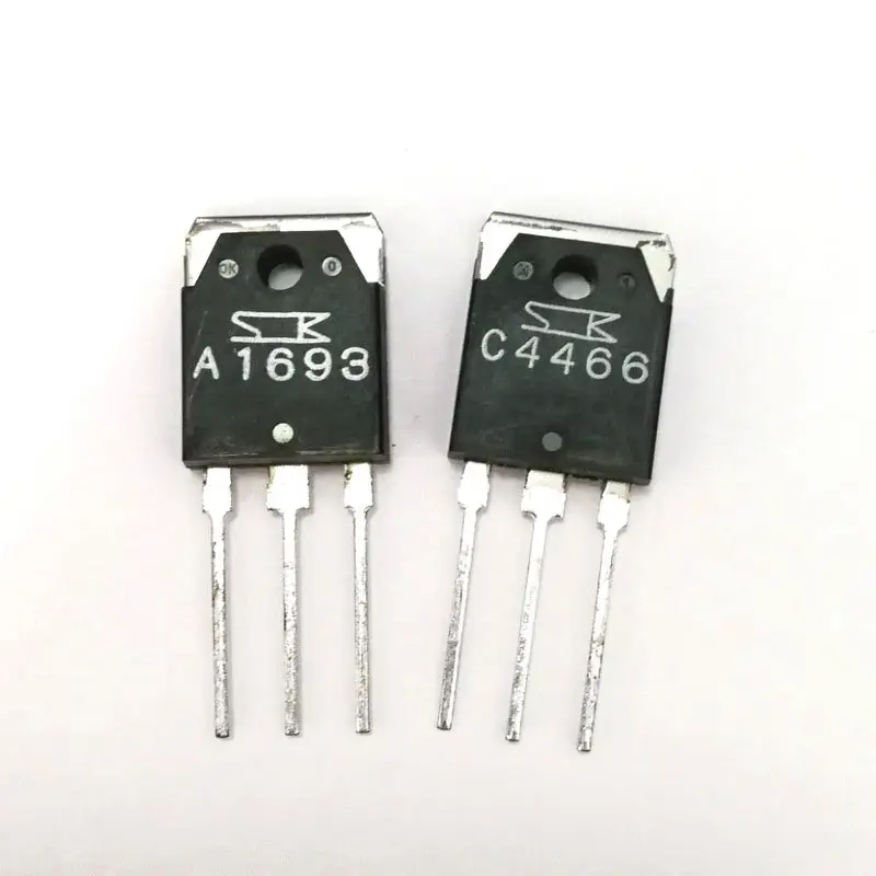 Transistor de circuito integrado npn 80v, 6a, 20mhz, 60w com buraco, TO-3P 2sc4466, 2sc, 446, 2sa1693, a1693, 4/466