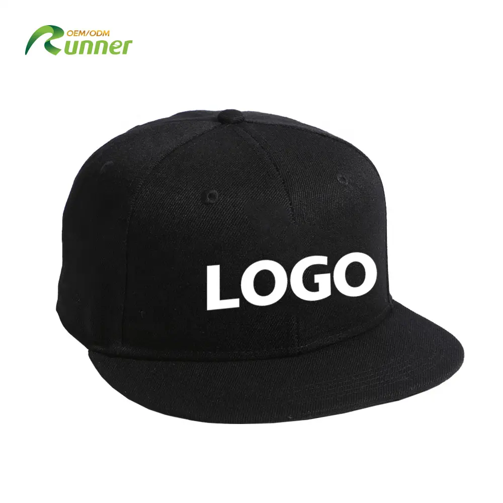 Bonés snapback pretos bordados personalizados para homens, blusa surf personalizada de venda direta com OEM BSCI em estoque, em pânico