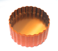 Boîte de conserve mooncake cadeau de nouvel an en forme de vague à trois couches personnalisée avec emballage de graines de melon et de noix