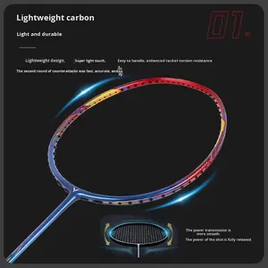 Raquette de <span class=keywords><strong>badminton</strong></span> de qualité professionnelle, poignée souple en PU, design durable et léger pour un jeu compétitif de haute intensité - Product Image 3