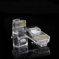 Connecteurs RJ45 8P8C de la meilleure marque, fiches Ethernet Cat5/Cat6 avec contacts plaqués or et boîtier PC haute résistance - Prix usine