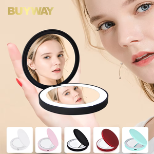 Specchietto Tascabile <span class=keywords><strong>Mini</strong></span> Pieghevole da Viaggio con Luce LED e Ingrandimento, Personalizzabile con LOGO - Product Image 5