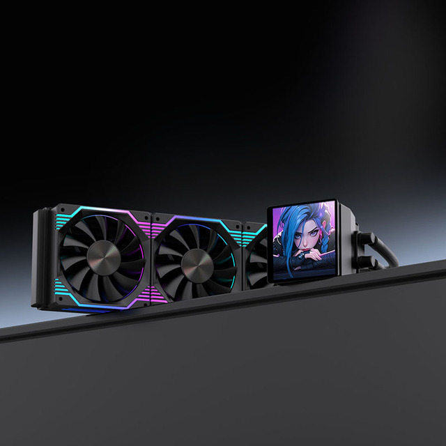 LOVINGCOOL High-Performance CPU Water Cooling 4.0inches Screen Gaming Computer Case RGB Fluid Bearing 230-280W TDP Heatsink