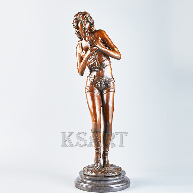 Small Outdoor Bronze Jazz Musician Statue and Sculpture Custom Design Decorative Art Metal Crafts Playing Saxophone for Sale