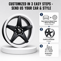 Velg Tempa Monoblock Custom 6061-T6 18 19 20 Inch 5 Palang Metalik Dua Warna Pelek Paduan Bagian Dalam untuk BMW Audi Mercedes Benz
