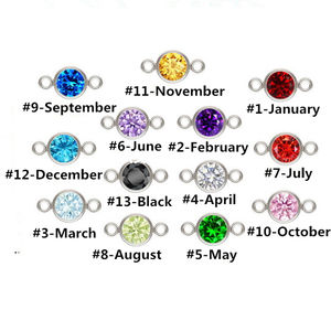 925 כסף סטרלינג 4 מ "מ כפולה עם זירקון קסם זירקון 3 מטר לידה - Product Image 2