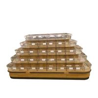 Présentoir de supermarché Mushen Forest personnalisé en acrylique/bois/métal pour aliments en vrac, étagère à snacks en vrac, présentoir à biscuits
