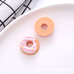 Nuevos dijes de donut con puntos, juguetes de comida en miniatura, accesorios de manualidades DIY para pinzas de pelo - Product Image 6