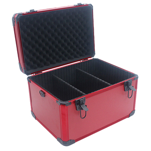 Made in China Custom Dimension Aluminum Profile Construction Red Panel Aluminum Instrument Hard Case <strong>Tool</strong> <strong>Box</strong> with Shoulder Belt - Product Image 1