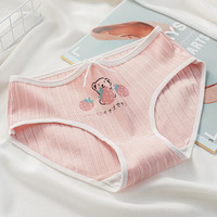 95% Katun 5% Elastis Celana Dalam Model Lolita Berpotongan Tinggi dan Berpinggang Sedang dengan Motif Renda untuk Anak Perempuan Usia 15-20 Tahun