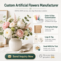 Vente en gros de fleurs artificielles en soie romantiques, rose blanche, décoration de table moderne, œuvre d'art, mariage, Noël, Nouvel An