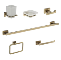 Juego de Accesorios de Baño Modernos de 6 Piezas de Aleación de Zinc Cromado, Barra para Toallas Montada en la Pared, Gancho para Bata, Portarrollos de Papel para Hotel y Hogar