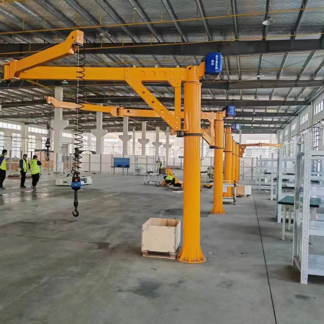 Workshop 360 degree electric jib crane 500kg 1 ton 2 ton 5 ton mobile wall mounted slewing cantilever crane