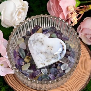 Cœur de géode en agate blanche naturelle, pierre de guérison en cristal, pierre de paume, pierre précieuse pour la décoration intérieure, décorations en cristal - Product Image 3