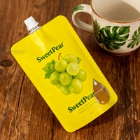 Pochettes souples personnalisées en aluminium laminé PE de qualité alimentaire, thermoscellables, anti-fuite et recyclables, avec bec verseur, pour jus, sodas et boissons énergisantes – Vente en gros
