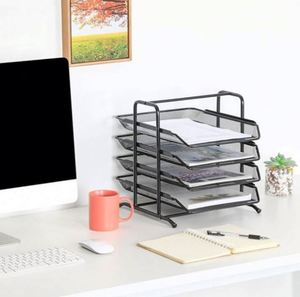 Organizador de Escritorio de Malla de 4 Niveles para Archivos A4, Almacenamiento de Documentos, Organizador de Papel y Cartas - Product Image 5