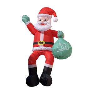 Santa <span class=keywords><strong>Claus</strong></span> Inflable de 6 Pies con Bolsa de Regalos, Decoración LED para Jardín, Patio y Fiestas Navideñas - Product Image 2