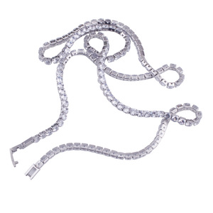 Hip Hop Cubic Zirconia Tennis <b>Chain</b> Necklace | Stainless Steel Iced Out <b>Diamond</b> <b>Chain</b> for <b>Men</b> & Women Bling Jewelry - Product Image 3