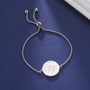 Tétragramme Nom <span class=keywords><strong>de</strong></span> Dieu Pentacle Bracelet pour Femme Homme Acier Inoxydable Béni <span class=keywords><strong>Pentagramme</strong></span> <span class=keywords><strong>de</strong></span> <span class=keywords><strong>Salomon</strong></span> Amulette Bracelet Bijoux - Product Image 6