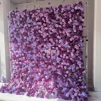 MSFAME Murs de Fleurs d'Hortensia Lavande Blanc Lilas Décor Mural Floral Violet 3D