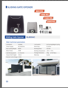 PSL1500 Complete Kit <strong>Automatic</strong> <strong>Sliding</strong> Gate <strong>Motor</strong> <strong>Sliding</strong> Gate Opener 1500 kg Heavy Duty - Product Image 4