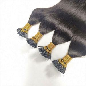 Extensions de cheveux Amygirl Factory personnalisées 100% naturelles Remy double trame pré-collées I-Tip style russe, trame double faite à la machine, permanent inclus - Product Image 1