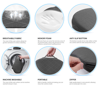 Coussin de siège ergonomique en gel amélioré Coussin de siège orthopédique en mousse à mémoire de forme pour coccyx Coussin de siège de voiture pour la douleur au coccyx Coussin de chaise de bureau