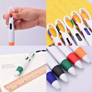 Custom Logo Printed 4 Color Shuttle <b>Pen</b> With Carabiner Clip Novelty Ballpoint <b>Pen</b> for Corporate Event Marketing Giveaway - Product Image 3