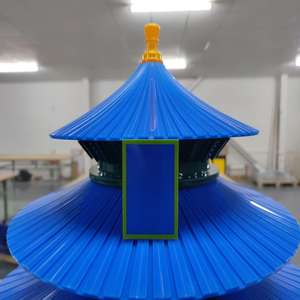 Blue Temple of Heaven Shape Acrílico Oficina Sala de estar PMMA Display Accesorios arquitectónicos antiguos - Product Image 4