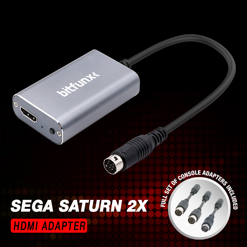 Bitfunx 2X LINE DOUBLER RGBS コンポジット to HDMI アダプター SE-GA