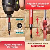Geinxurn Hot EU – Kit d'outils manuels industriels de 99 pièces de qualité S2, avec clés à douilles, noir et rouge, boîte à outils de réparation, qualité supérieure standard