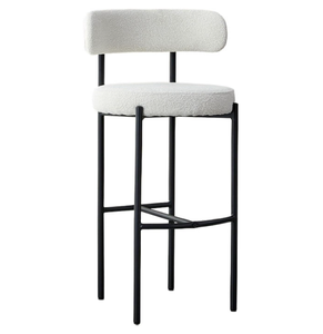 Tabouret <span class=keywords><strong>de</strong></span> <span class=keywords><strong>bar</strong></span> moderne avec dossier et repose-pieds <span class=keywords><strong>Coussin</strong></span> en éponge à haute élasticité <span class=keywords><strong>Chaise</strong></span> <span class=keywords><strong>de</strong></span> <span class=keywords><strong>bar</strong></span> en fer forgé pour la cuisine, la salle à manger et le <span class=keywords><strong>bar</strong></span> à domicile - Product Image 1