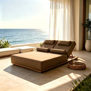 Hotel <b>Garden</b> Outdoor Solid Wood Waterproof Swimming <b>Pool</b> Chair Sun Lounger <b>Garden</b> Patio Sunbed Sun Loungers Daybed Patio Sun Bed - Product Image 1