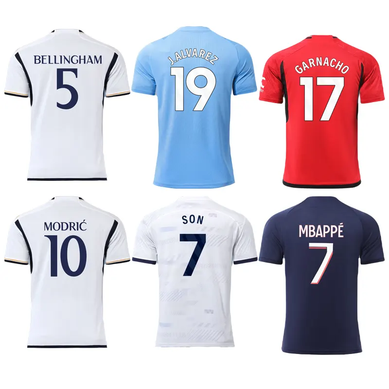 Maillot de fútbol transpirable personalizado Jersey chándal 2022-2023 uniforme original 100% poliéster sublimado hombres camiseta de fútbol