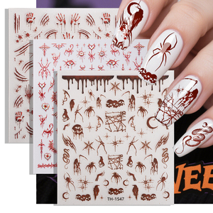 <strong>Halloween</strong> Nail Stickers Skull Pumpkin Witch Ghost Clown Easy Apply Festival - Product Image 2