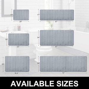Tappetino da <span class=keywords><strong>Bagno</strong></span> <span class=keywords><strong>Moderno</strong></span> in Tinta Unita, Super Assorbente e Antiscivolo, Morbido <span class=keywords><strong>Tappeto</strong></span> in Memory Foam <span class=keywords><strong>per</strong></span> Camera da Letto e <span class=keywords><strong>Bagno</strong></span> - Product Image 6