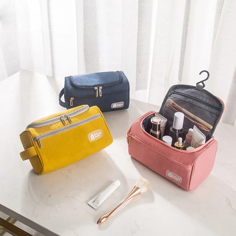 Trousse de maquillage, sac de voyage suspendu pour cosmétiques, trousse de toilette en Nylon pour femmes et hommes