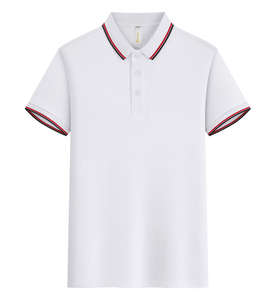 Motif solide personnalisé à manches courtes pour chemises coupe ample tricoté séchage rapide uniformes de travail avec logo personnalisé - Product Image 3