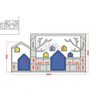 Moetry Maternelle Moderne Salle de Lecture Design Préscolaire Bibliothèque Arbre en Bois Maison Bibliothèque Ensemble École Garderie Pépinière - Product Image 5