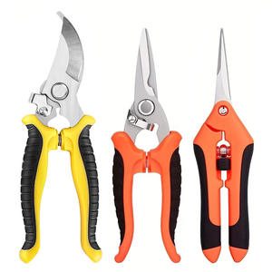 Tijeras de podar de acero inoxidable con mangos de plástico para recortar árboles frutales y flores de jardín, 4 colores disponibles - Product Image 5