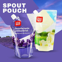 Pochette de recharge personnalisée avec bec verseur pour lessive, pochette en plastique avec bec verseur pour détergent