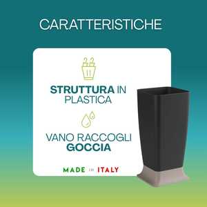 Soporte de plástico para paraguas con bandeja para goteo, 25x25x55 cm, elegante, resistente, ahorra espacio, para la entrada del hogar - Product Image 3